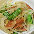 しょうかーさん's cooksnap of when they made ✿おさかなバーグと絹さやの白だし炒め✿.