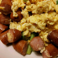 アブシンベル's cooksnap of when they made 簡単☆アスパラとソーセージの卵炒め.