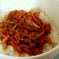 6yukie's cooksnap of when they made ランチに♪ひき肉とキャベツの味噌コチュ丼.