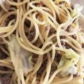nonnnonon's cooksnap of when they made キャベツとカリカリひき肉のスパゲッティ.