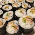 papikun's cooksnap of when they made 納豆☆ワサビ☆梅☆手巻き寿司.
