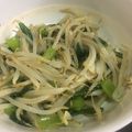 ゆーひなママ☆'s cooksnap of when they made レンジで簡単。もやしと小松菜のナムル和え.