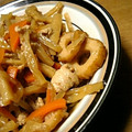 mikkusan's cooksnap of when they made 鶏ひき肉と切り干し大根の煮物.