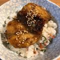 うめぼしこんぶ's cooksnap of when they made 秋刀魚（鰯・鯵）の蒲焼・梅紫蘇丼。.