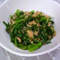 どんうん's cooksnap of when they made 春菊のにんにくツナ和え.