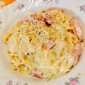 くーちなし's cooksnap of when they made 豆乳でベーコンチーズパスタ★.