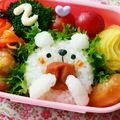 megmicky's cooksnap of when they made 簡単♪お口あ〜んの白くまくんキャラ弁当.