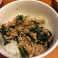 かじりっこ's cooksnap of when they made 豚ひき肉ニラそぼろ丼.