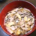 まい0202's cooksnap of when they made 豚肉と大根のホカホカあったかお蕎麦.