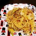 みんてあ's cooksnap of when they made キャベツとカリカリひき肉のスパゲッティ.