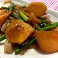 hapiwa's cooksnap of when they made 簡単♡柿と豚肉のオイスターソース炒め.