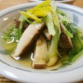 solapapa's cooksnap of when they made 水菜と焼椎茸のお浸し.