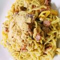 ゆうまいズ's cooksnap of when they made 焼きそば麺でカルボナーラ！.