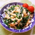 えれぼん's cooksnap of when they made ほうれん草と炒り玉子のツナマヨサラダ.
