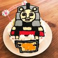 クック35Z05E☆'s cooksnap of when they made 簡単☆トーマスデコチョコケーキ♡.
