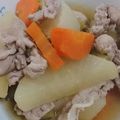 ☆miminga☆'s cooksnap of when they made 焼肉風味！？大根と豚肉＆じゃがいもの煮物.