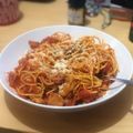 Moon゜'s cooksnap of when they made トマト缶で♡簡単トマトと豚肉のパスタ.