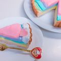 莉緒伽帆ママ's cooksnap of when they made レインボーケーキ (レアチーズ).