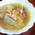 有希-yuki-'s cooksnap of when they made 白菜とさば缶の炊いたの（おつゆ風）.