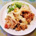 Mamamia11's cooksnap of when they made 炒めて具沢山スパニッシュライス風.
