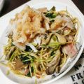 めぐりぼん's cooksnap of when they made ランチ＊豚肉と小松菜、舞茸の和風パスタ.