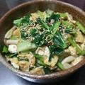 あっこ☺'s cooksnap of when they made タアサイと油揚げの炒め煮.