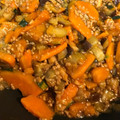 クック5TIBX6☆'s cooksnap of when they made カボチャ と ナス の 肉そぼろ炒め.