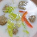 ♡ЁМi♡'s cooksnap of when they made あったまる♡鶏肉団子と白菜のミルクスープ.