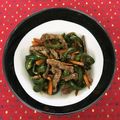 PuChiC0's cooksnap of when they made 牛肉とピーマン、にんじんのオイスター炒め.