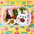 komutatata's cooksnap of when they made 簡単♪お口あ〜んの白くまくんキャラ弁当.