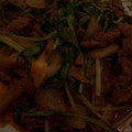豆一番's cooksnap of when they made 牛肉と水菜の炒め物.