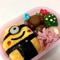 ここライダーマン's cooksnap of when they made 簡単 ミニオン キャラ弁.