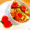 I♥cat's cooksnap of when they made 簡単飾り切り♪トマトの皮でカーネーション.
