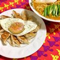 ゆにこーん☆'s cooksnap of when they made ★単身赴任専用★満腹！目玉焼き餃子丼！.