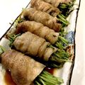まゆまゆ105's cooksnap of when they made レンチンで簡単★豆苗の豚バラまき★.