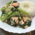 CHICHI☆PAY's cooksnap of when they made サーモンと小松菜のチーズ和え.