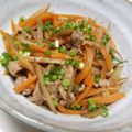 ばばりーん's cooksnap of when they made 豚肉入り牛蒡と人参のきんぴら.