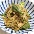 ばばりーん's cooksnap of when they made 鯖缶とオクラのカレーを冷製うどんに乗せた.