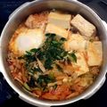 クックQOQS2T☆'s cooksnap of when they made 自家製スープのキムチ鍋 & しめ.