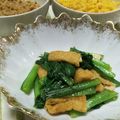 SoMiNemama's cooksnap of when they made 小松菜と油揚げのシャキシャキ炒め.