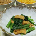 SoMiNemama's cooksnap of when they made 小松菜と油揚げのシャキシャキ炒め.
