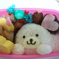 NOCOGOHAN's cooksnap of when they made まめゴマ❀まめ太のお弁当(キャラ弁）.