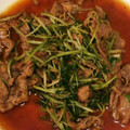 おめぐはん's cooksnap of when they made 牛肉としめじと水菜の炒め物　.