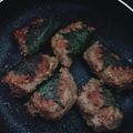 ゆん♬ゆん's cooksnap of when they made 鯵ミンチの大葉はさみ焼き.