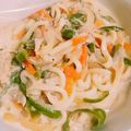 suke123's cooksnap of when they made ツナと野菜の味噌クリームうどん.