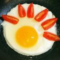 り～たん。's cooksnap of when they made トマトとオリーブ油で目玉焼き.