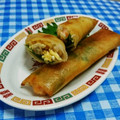 ととろ＆めい's cooksnap of when they made 炒り玉子とエビのチーズ春巻き.
