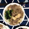 Pi○'s cooksnap of when they made 簡単！冷凍うどんで牛ときのこの汁つけ麺.
