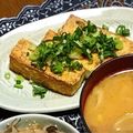 ЖちゅらちゃんЖ's cooksnap of when they made つまみに最適♪焼くだけ厚揚げ.