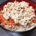 ぽより。's cooksnap of when they made ツナマヨキムチ納豆丼.
